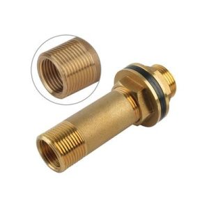 ניפל נחושת למיכל מים 2 סמונים הברגה פנים 1/2" וחוץ 3/4"